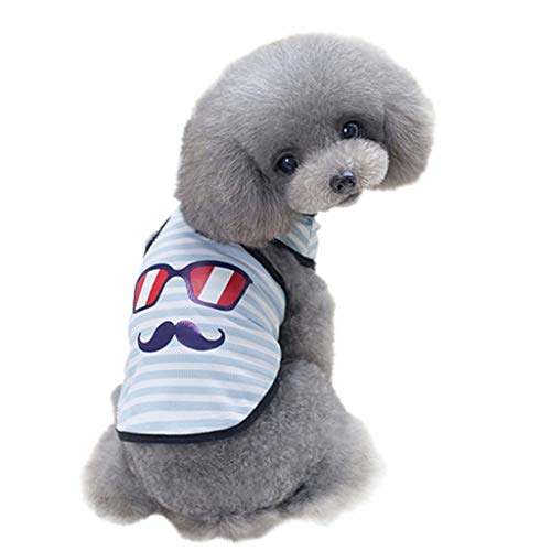 KEERADS PET Keards - Ropa para Mascotas para Perros, Chalecos, Camisas, Vestidos de Bronce, Gafas, Bigote, Chaleco, Perro, Gato, Disfraces de Animales, Ropa