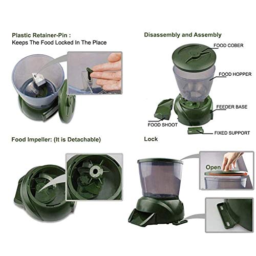 LCZ Alimentador Automático Inteligente De La Energía Acuario Acuario, Temporizador Alimento para Dispensador De Alimento para Peces De Estanque De Tortugas para Alquiler Diario