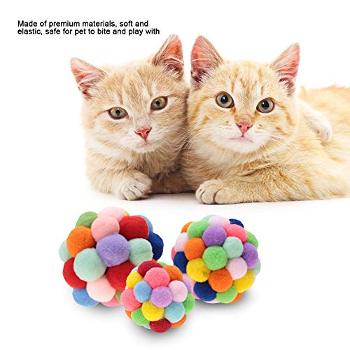 Lecxin Kitten Toys Surtidos Wool Interactive Cat Toy, Juguetes interactivos, Bolas de Lana, para Kitty, Cat(L)