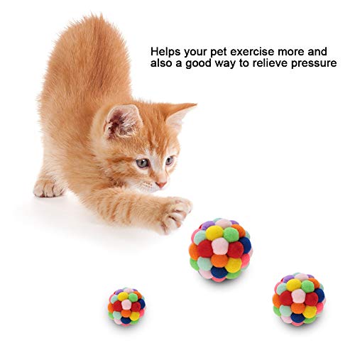Lecxin Kitten Toys Surtidos Wool Interactive Cat Toy, Juguetes interactivos, Bolas de Lana, para Kitty, Cat(L)