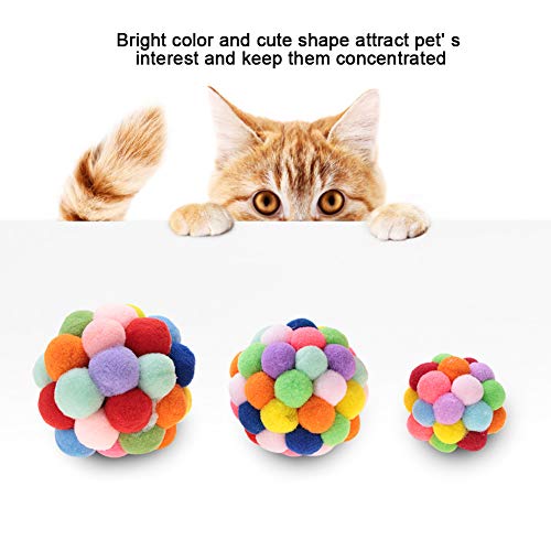 Lecxin Kitten Toys Surtidos Wool Interactive Cat Toy, Juguetes interactivos, Bolas de Lana, para Kitty, Cat(L)