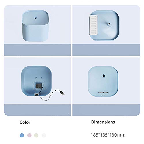 LIFF Fuente de Agua automática para Gatos y Mascotas de 2.5L Fuente de Agua para Mascotas USB Ultra silenciosa con Filtro Dispensador de Bebidas para Perros con Salida de Pato Lindo - Azul