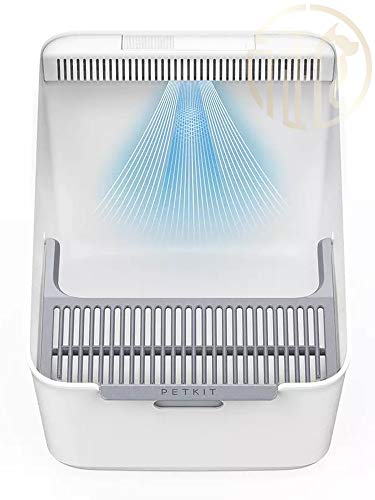 L.J.JZDY Aseo Gato Bandeja La Basura plástica del Gato Caja Aseo Conejo Grande Semi-Cerrado bandejas Aseo Bedpan Arenero Gato Cerrado Pet Products Caja de Arena (Color : Blanco, Size : Gratis)