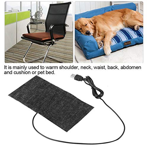Manta USB 5V Almohadilla Elctrica de Fibra de Carbono Cojn de Calefaccin para Dolor de Cuerpo Calentador para Camas de Mascotas 20 Á 10 cm