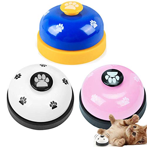 mengger Campana para Entrenamiento Mascotas Timbres de Gatos Perro 3 Piezas Bell Paquetes Colgante de Juguete El Dispositivo Comunicación Orinal Juguetes Interactivos Perros Campanas Timbre