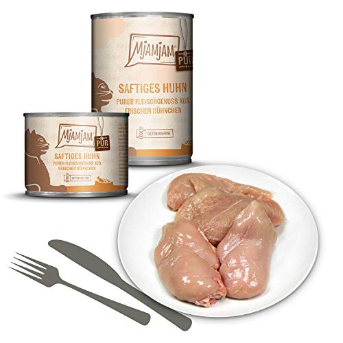 MjAMjAM - Pienso acuoso para Gatos - Mix Pack V Puro Placer de Comer Carne - Sin Cereales - 6 x 800g