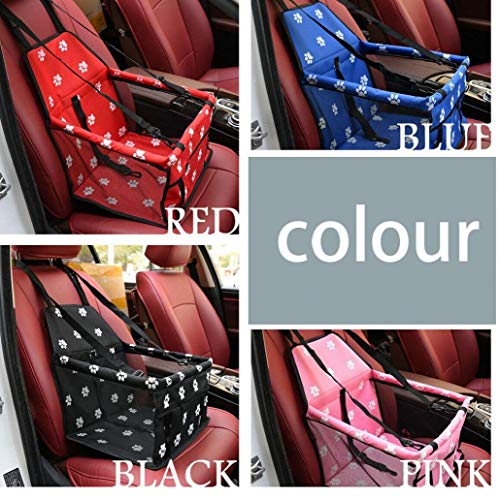 Naisicore El Asiento Portable del Perro del Asiento De Coche para Mascotas Elevador para El Automóvil con El Clip De La Correa De Seguridad Y Blanket para Pequeños Animales Domésticos Rosa