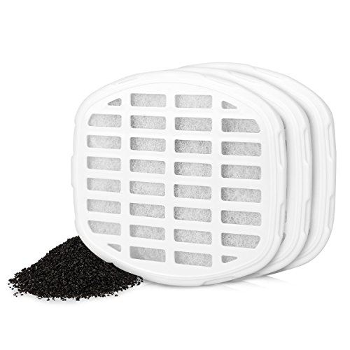Navaris 3X filtros de Repuesto para Fuente de Agua - Set de 3 Cartuchos filtrantes para Bebedero para Perros y Gatos - contra olores y sabores