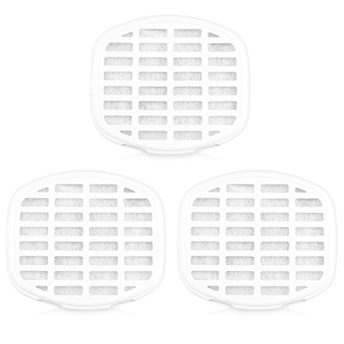 Navaris 3X filtros de Repuesto para Fuente de Agua - Set de 3 Cartuchos filtrantes para Bebedero para Perros y Gatos - contra olores y sabores