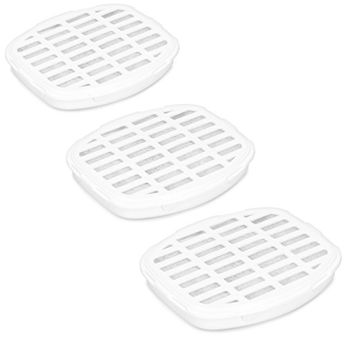 Navaris 3X filtros de Repuesto para Fuente de Agua - Set de 3 Cartuchos filtrantes para Bebedero para Perros y Gatos - contra olores y sabores