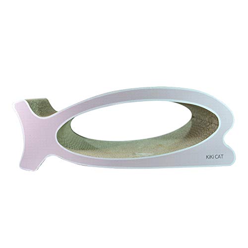 Newgreeny Tablero De Agarre Corrugado Mascota Gato Masticar Juguete Suministros para Mascotas Gato Moler Pata Juguete Divertido Gato Arañazo 65 * 25 * 24cm Violeta Claro