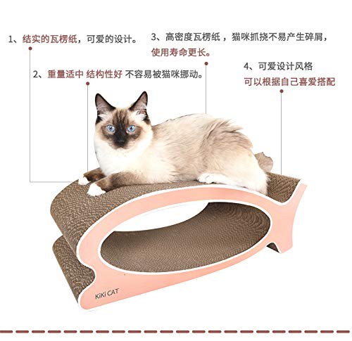 Newgreeny Tablero De Agarre Corrugado Mascota Gato Masticar Juguete Suministros para Mascotas Gato Moler Pata Juguete Divertido Gato Arañazo 65 * 25 * 24cm Violeta Claro