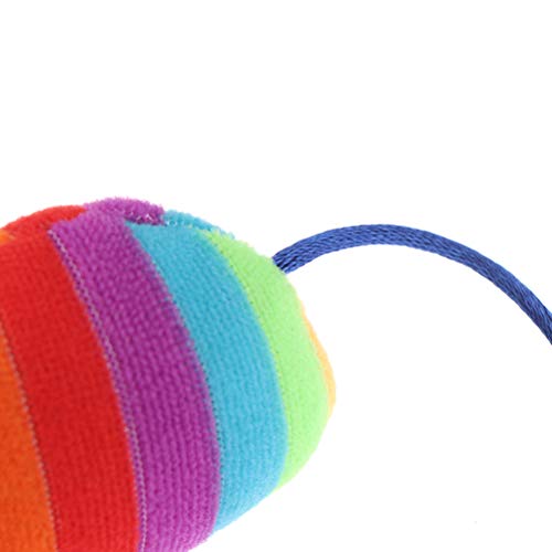 NIHAOYA 1 PC Gato Juguete Gato Arco Iris Ratón Juguete Relleno de Algodón Pequeño Ratón Divertido Gato Juguete Interactivo Atrapar Ratón Juguete para Interior/Gatito Color al Azar