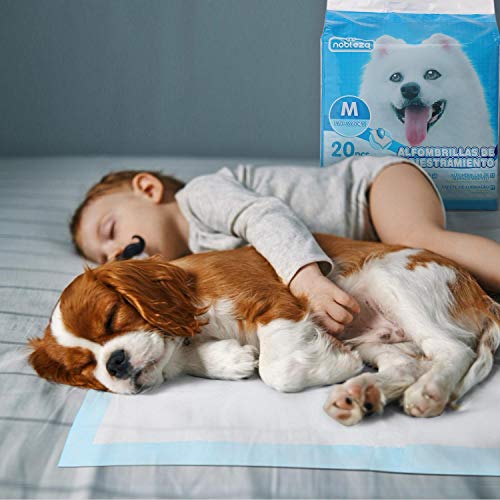 Nobleza Empapadores Perros Alfombrilla higiénica de Entrenamiento para Perros. Ultraabsorbente 60cm*60cm, 40pcs