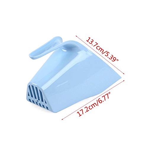Pala para Arena para Mascotas, Cuchara para tamizar Arena para Gatos, Herramienta de Limpieza, recogedor de heces para Inodoro portátil para Mascotas, Color Verde Claro