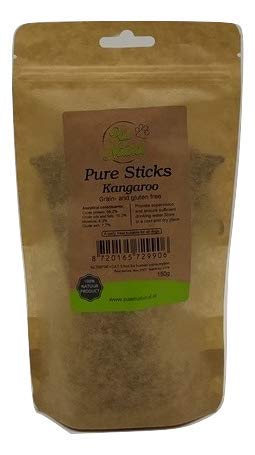 Paw Natural Golosinas para perros | 150 g de palitos de canguro | 100% sin gluten ni cereales | de carne fresca y saludable