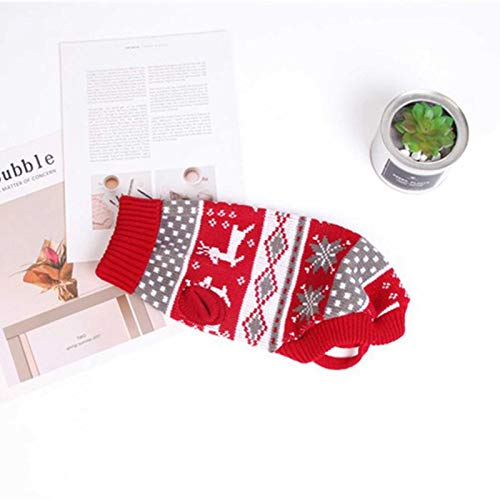 Pet Cat Christmas Sweater, Pet Dog Outfits Clothes, Christmas Thanksgiving Day Clima Frío Abrigos Decoración, Abrigos Cálidos Reno Suéter De Copo De Nieve Para Gatito Cachorro