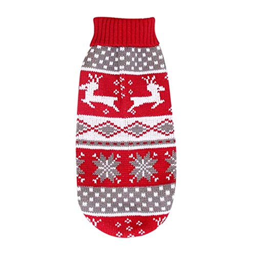 Pet Cat Christmas Sweater, Pet Dog Outfits Clothes, Christmas Thanksgiving Day Clima Frío Abrigos Decoración, Abrigos Cálidos Reno Suéter De Copo De Nieve Para Gatito Cachorro