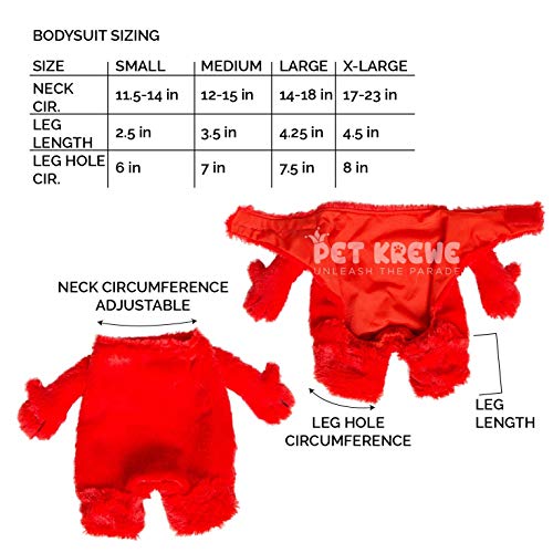 Pet Krewe Sesame Street Elmo - Disfraz para Perro, tamaño Mediano