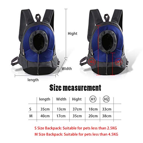 PETCUTE Mochila para Perros Medianos Transportín Perro Bolsas de Viaje para Perros Portador para Cachorro Mascotas Transpirable