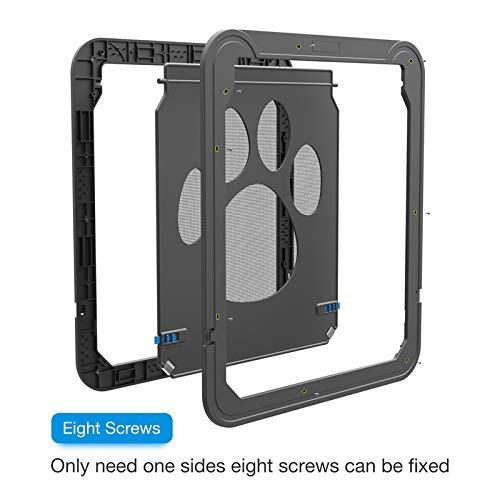 PETEMOO Puerta de Malla para Mascotas - Ventana de Mascotas con Puerta para Perros Puerta con Malla para Perros