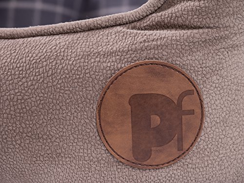 Petface - Cama Ovalada de bambú para Perro o Gato, tamaño Grande, Color Gris