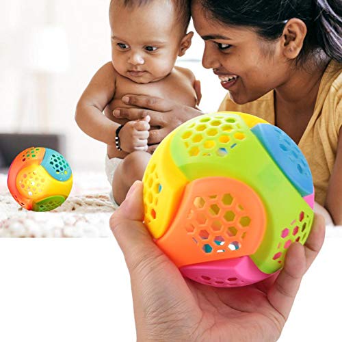 Plyisty Bola de Salto LED 3.9 ”, Bola de Salto Loca como Juguete de Regalo Divertido, Vibración, Música, Luz Intermitente, Bola de Rebote electrónica no tóxica, Color Brillante.