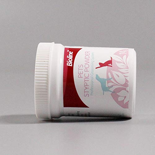 Polvo estiptico para perros, gatos, pájaros, conejos y mascotas ayuda con el sangrado rápido causado por uñas, cortes, aseo – cuidado de uñas, primeros auxilios y protector de piel