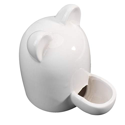 POPETPOP Alimentador de Agua para Mascotas Pequeñas de 100 Ml Cuenco para Beber de Hámster Automático de Cerámica Dispensador de Agua de Dibujos Animados Dispensador Automático para