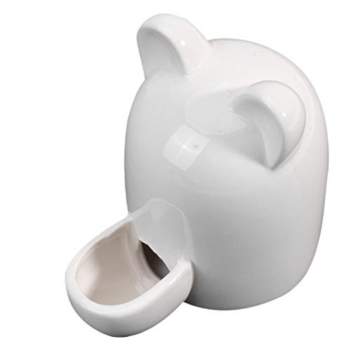 POPETPOP Alimentador de Agua para Mascotas Pequeñas de 100 Ml Cuenco para Beber de Hámster Automático de Cerámica Dispensador de Agua de Dibujos Animados Dispensador Automático para