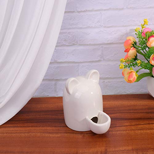 POPETPOP Alimentador de Agua para Mascotas Pequeñas de 100 Ml Cuenco para Beber de Hámster Automático de Cerámica Dispensador de Agua de Dibujos Animados Dispensador Automático para