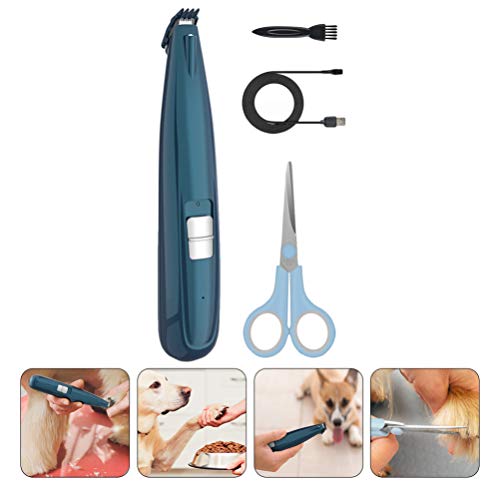 POPETPOP Cortaúñas de Precisión LED Cortaúñas para Perros Cortaúñas de Bajo Ruido Kit de Cortaúñas Eléctricas para Mascotas Gatos Perros Alrededor de La Cara Patas Ojos Orejeras