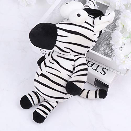 POPETPOP Juguete Chirriante de Felpa para Perros Juguete para Perros de Peluche de Ardilla Cebra para Perro Cachorro Mascota