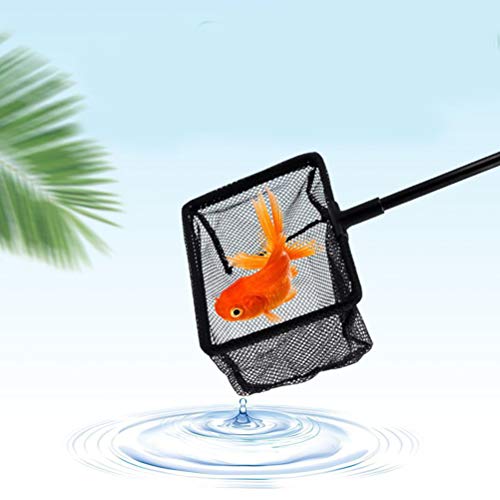 POPETPOP Red de Pesca Extensible Mango de plástico Mango telescópico Red de Aterrizaje Tuck Net para estanques de estanques de Peces de Lagos (Tamaño M)