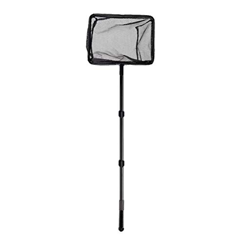 POPETPOP Red de Pesca Extensible Mango de plástico Mango telescópico Red de Aterrizaje Tuck Net para estanques de estanques de Peces de Lagos (Tamaño M)