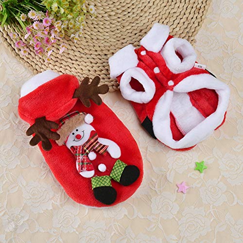 Poseca Traje de Papá Noel de Navidad para Cachorros Perros pequeños Trajes de Reno Disfraz de muñeco de Nieve para Perros Disfraz de Navidad para Mascotas para Perros pequeños Gatos