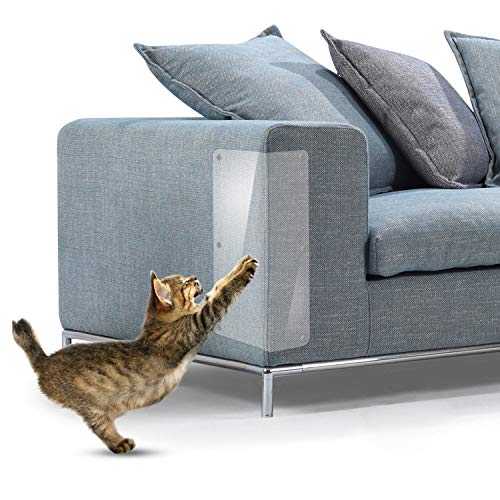 Protector de muebles Cat Scratch Guard - Cuatro protectores por paquete - (18.5 "L x 5.9" W) - Mejor protección contra arañazos de mascotas - ¡Ame sus muebles y su gato!