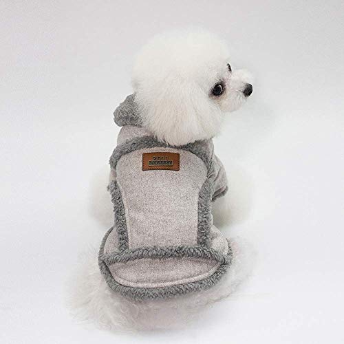 RC GearPro Perro de Mascota Abrigo de Invierno Chaleco de Estilo británico Chaqueta para Clima frío Ropa de Perro cálido para Perros pequeños y medianos (Brown, L)