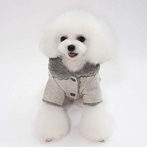RC GearPro Perro de Mascota Abrigo de Invierno Chaleco de Estilo británico Chaqueta para Clima frío Ropa de Perro cálido para Perros pequeños y medianos (Brown, L)