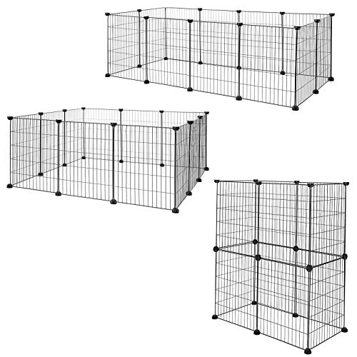 Recinto Descubierto Metal Corral Animales pequeños Jaula roedores Ampliable
