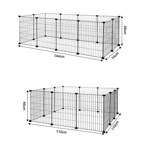 Recinto Descubierto Metal Corral Animales pequeños Jaula roedores Ampliable