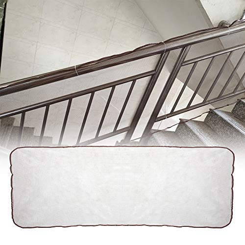 Red para escaleras, red de seguridad para balcón, malla para prevención de accidentes, 2 metros, red de seguridad para escaleras, para balcón(2m protective net brown)