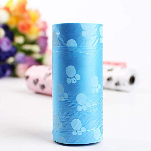 Runfon 5 rollos de bolsas para recoger excrementos de perros, bolsas higiénicas biodegradables para excrementos, bolsa para excremento de animales.