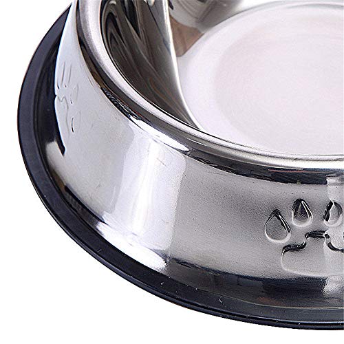 Rysmliuhan Shop Comedero Gato Comederos para Perros Personalizado Perro Cuenco de Agua y Comida para Perros Cuencos de alimentación para Perros Gato tazón de Agua 2pcs-b,26cm