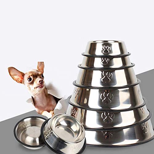 Rysmliuhan Shop Comedero Gato Comederos para Perros Personalizado Perro Cuenco de Agua y Comida para Perros Cuencos de alimentación para Perros Gato tazón de Agua 2pcs-b,26cm