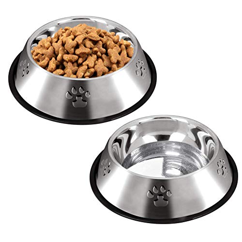 Rysmliuhan Shop Comedero Gato Comederos para Perros Personalizado Perro Cuenco de Agua y Comida para Perros Cuencos de alimentación para Perros Gato tazón de Agua 2pcs-b,26cm