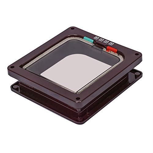 Rysmliuhan Shop Gatera para Puerta Gateras para Gatos Accesorios de Gato para Mascotas Gato Puerta de la Puerta Perro Aleta de Puerta Inteligente Cat Flap Brown,XL