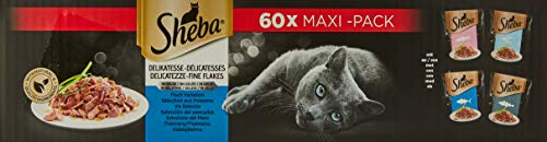 Sheba Delicateza de gelatina atún, Pescado Blanco y Bacalao, 5100 g