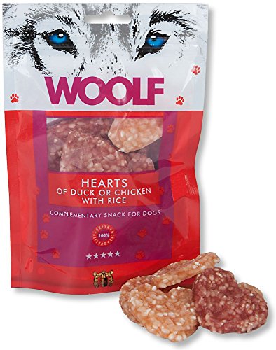 Snack Perro Corazones De Pollo 100gr Woolf