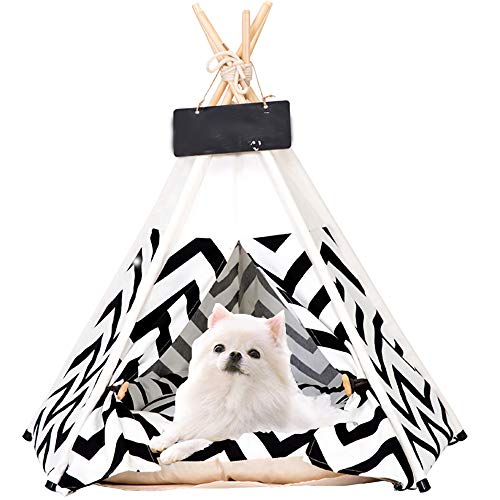 SOOTOP Tienda para Mascotas Casa para Mascotas Tipi para Mascotas con Cojín Casa para Perros Casa para Gatos Tienda para Mascotas Suministros para Mascotas para Perros Gatos Y Otras